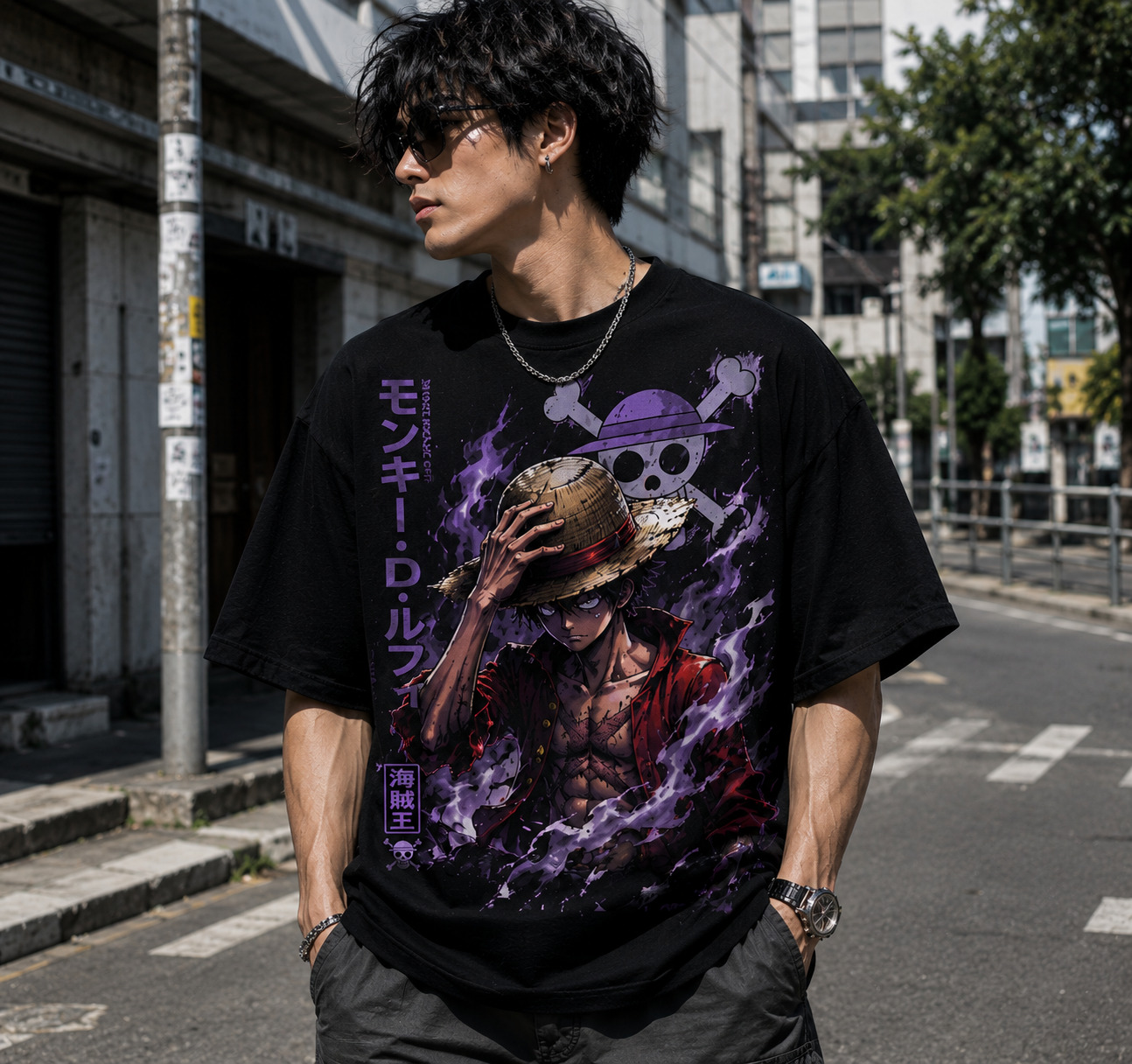 One Piece Luffy M-sized Anime T-Shirt – Premium 