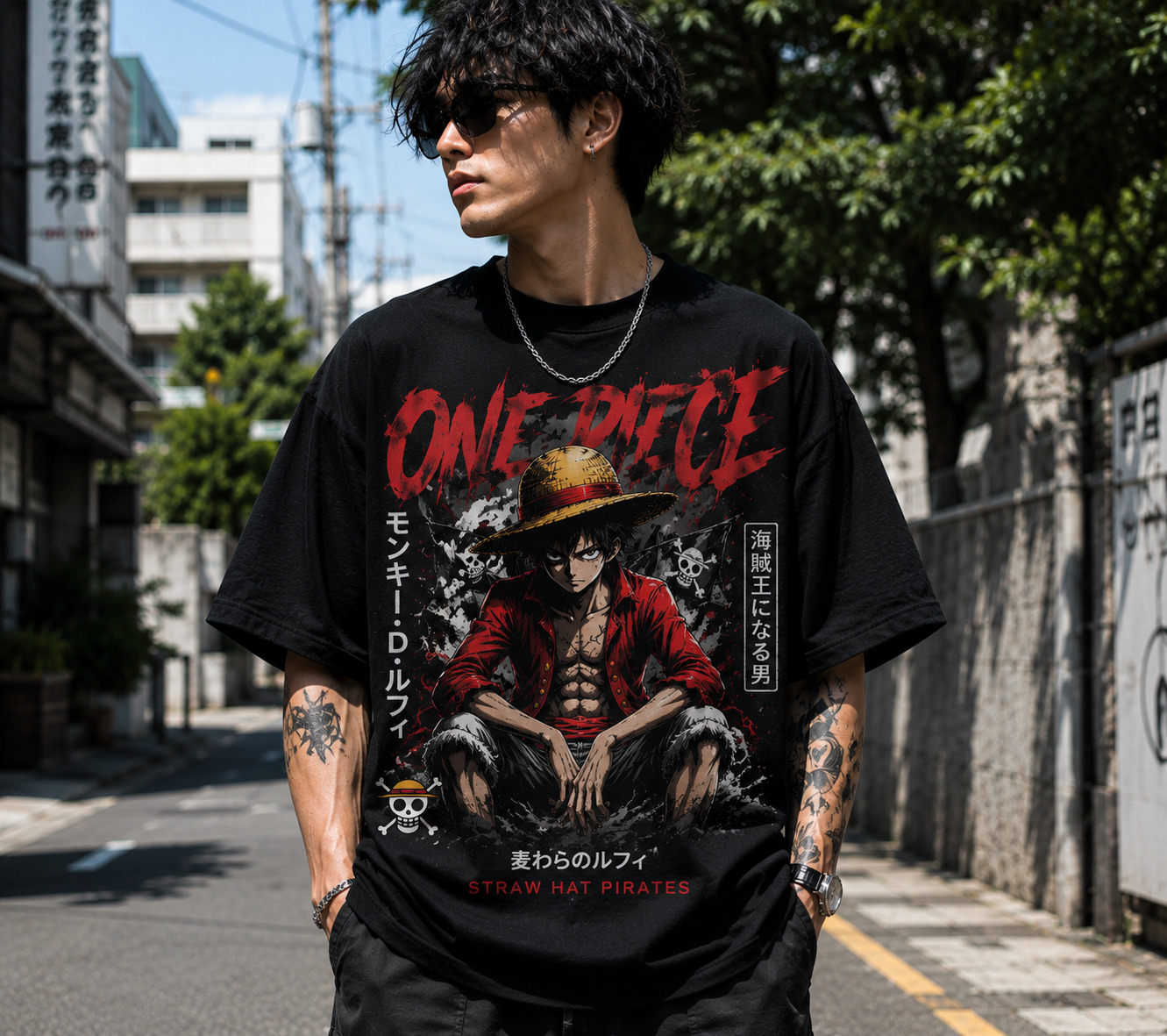 One Piece Luffy Oversized Anime T-Shirt – Premiu