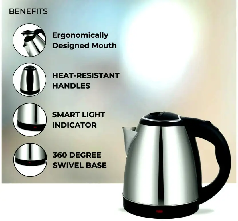 FRONY Electric Kettle 1.5 Liter with Stainless Ste