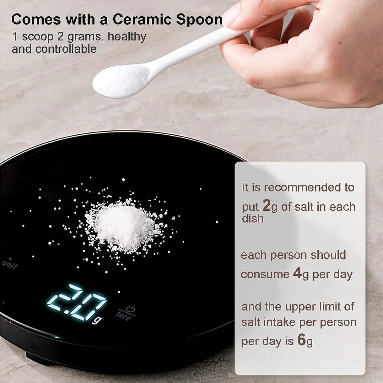 Moisture-Proof Sealed Scoop Square Seasoning Jar W