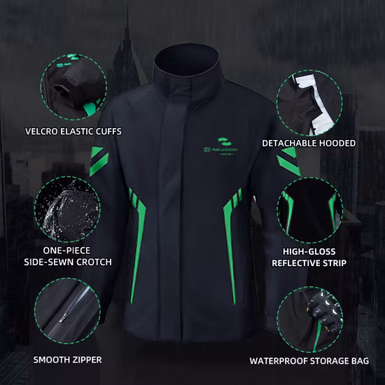 Waterproof Motorcycle Raincoat Suit Rain Jacket an