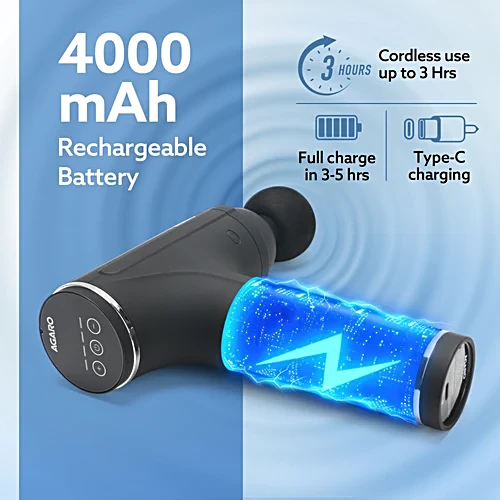 Agaro Full Body Gun Massager With 4 Heads - 6 Spee