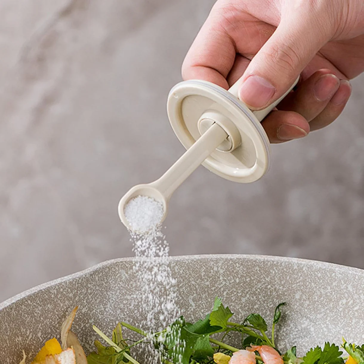 Moisture-Proof Sealed Scoop Square Seasoning Jar W