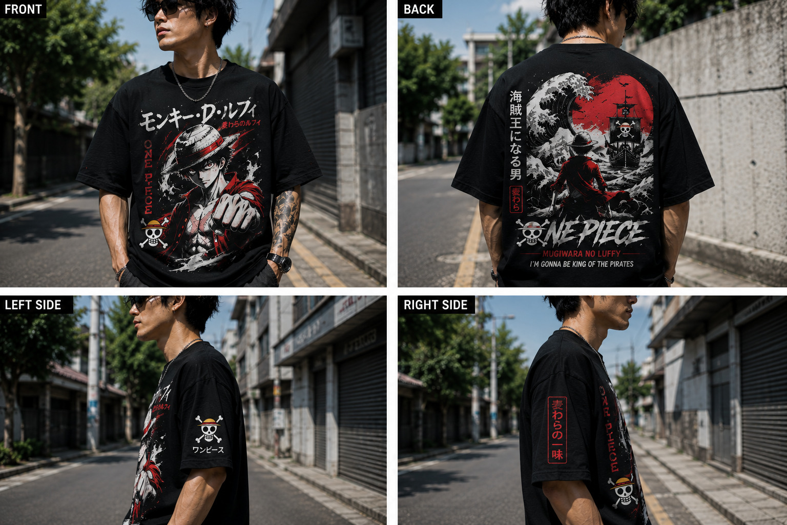 One Piece Luffy Oversized Anime T-Shirt – Premiu