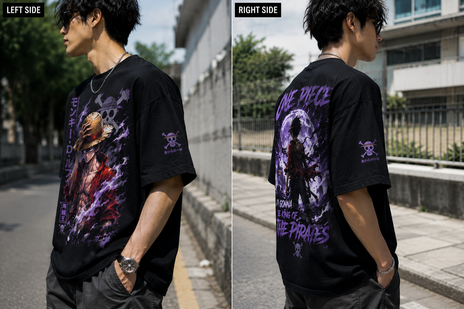 One Piece Luffy M-sized Anime T-Shirt – Premium 