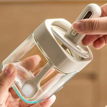 Moisture-Proof Sealed Scoop Square Seasoning Jar W